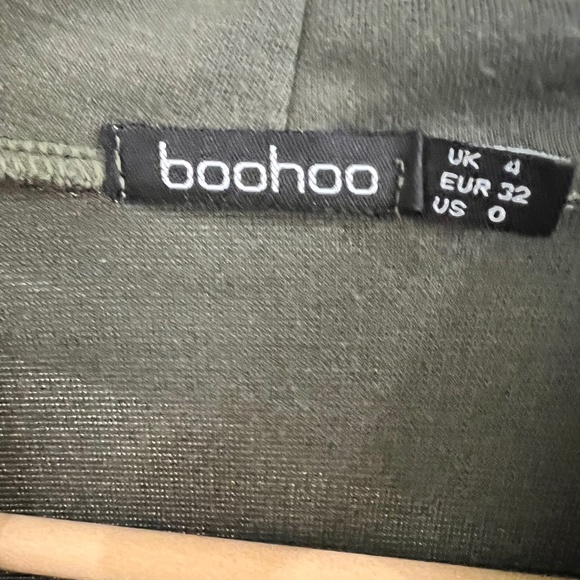 Boohoo Women Olive Military Green Cardigan - Picture 2 of 3